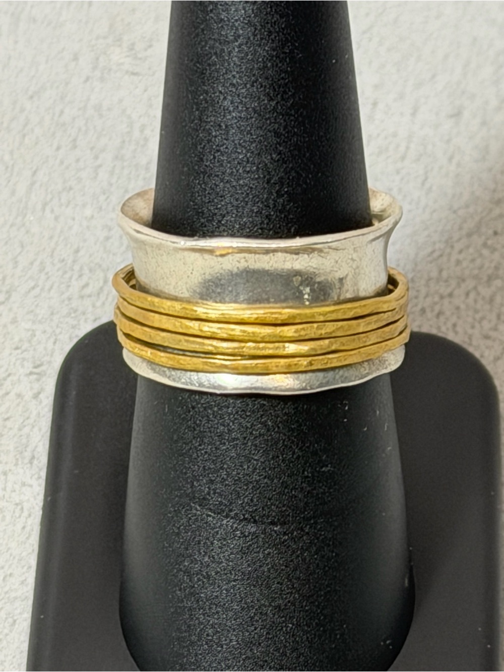 Silpada Hammered Spinner Sterling Silver 925 Ring Size 7 Israel